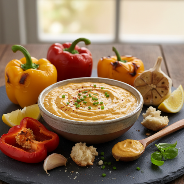 Zesty Roasted Pepper and Garlic Aioli recipe