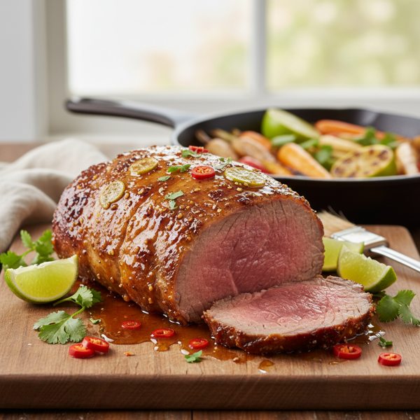Zesty Rotisserie Beef Roast with Honey-Lime Marinade recipe