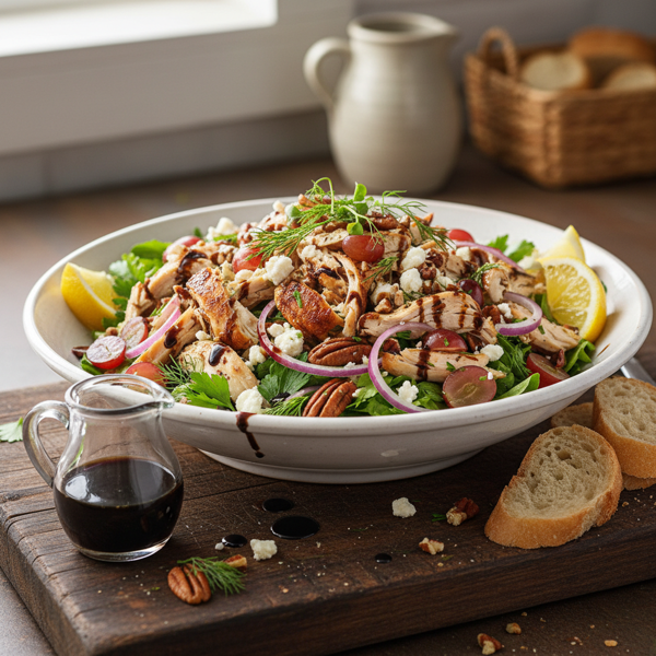 Zesty Rotisserie Chicken Salad with Balsamic Vinaigrette recipe