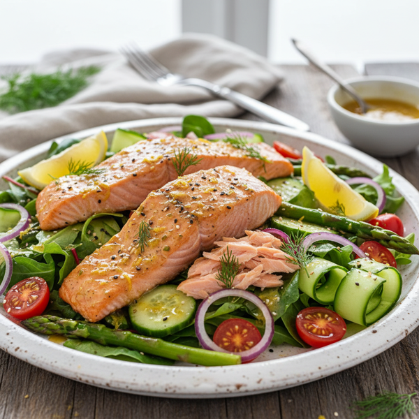 Zesty Salmon & Veggie Salad recipe