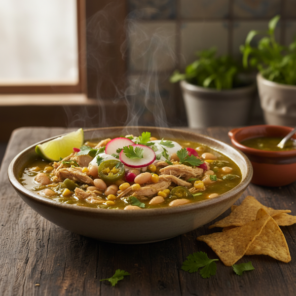 Zesty Salsa Verde Chicken Chili Delight recipe