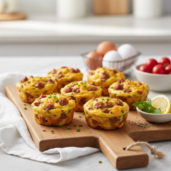 Zesty Sausage & Cheese Egg Muffins recipe