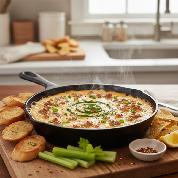 Zesty Sausage & Cream Cheese Dip recipe