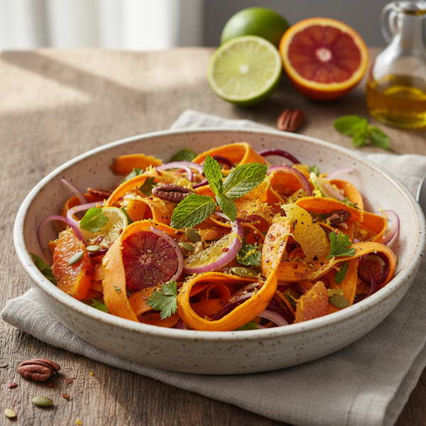 Zesty Shaved Sweet Potato Salad recipe