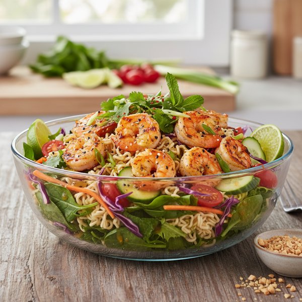 Zesty Shrimp Ramen Salad recipe