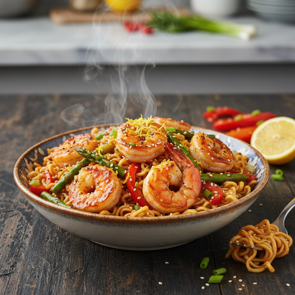 Zesty Shrimp Ramen Stir-Fry Delight recipe