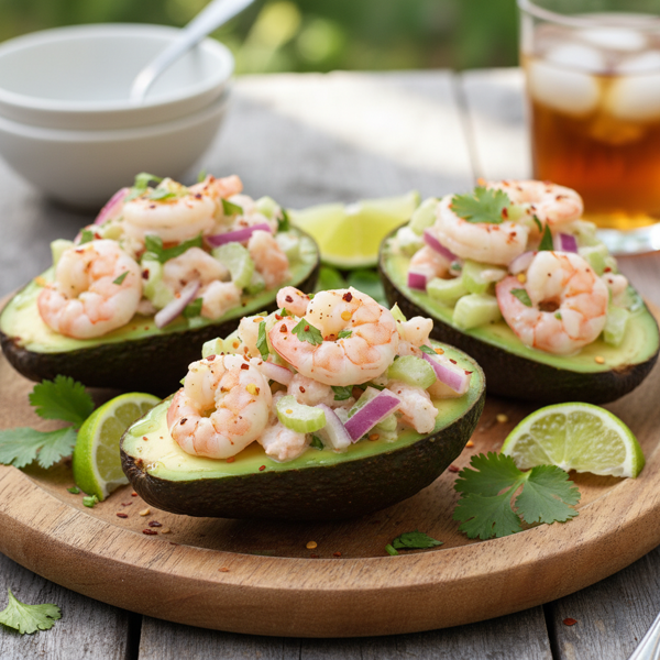 Zesty Shrimp Salad Avocado Boats recipe