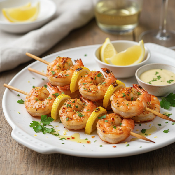 Zesty Shrimp Scampi Skewers recipe