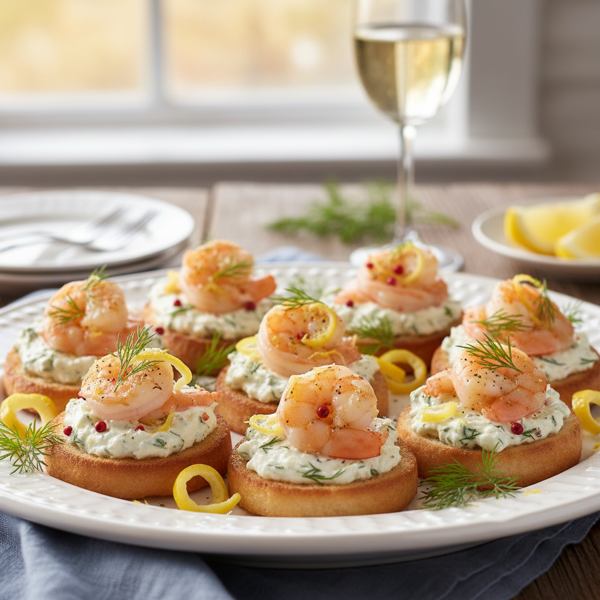 Zesty Shrimp & Dill Canapés recipe