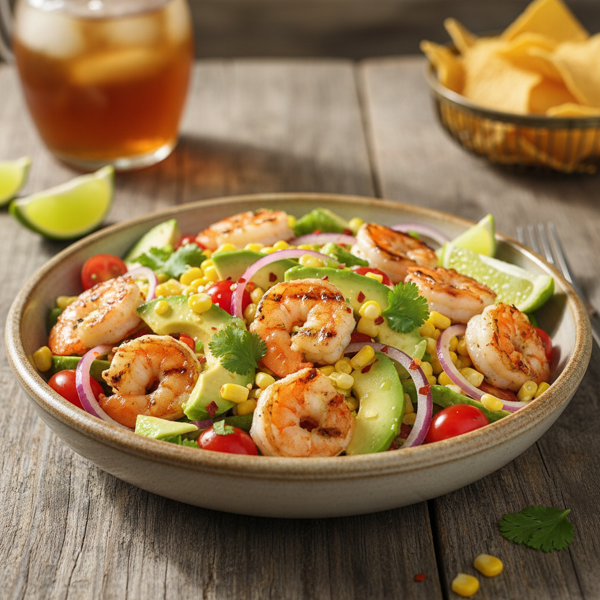 Zesty Shrimp and Avocado Fiesta Salad recipe