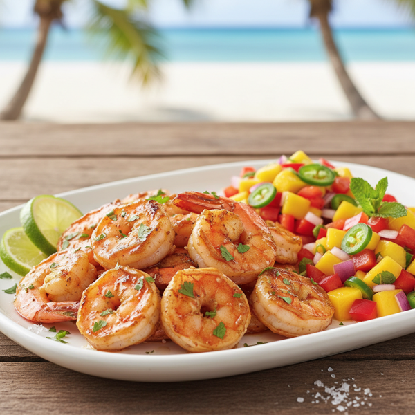 Zesty Shrimp with Tropical Salsa recipe