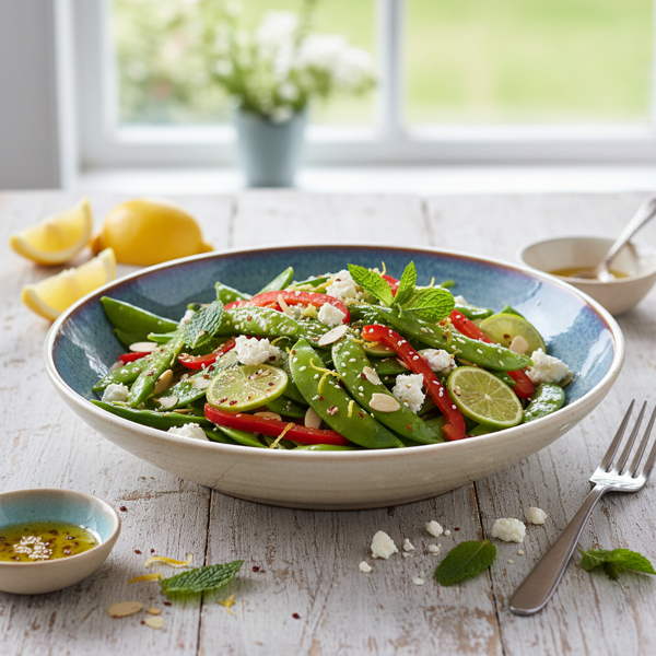 Zesty Snow Pea Delight Salad recipe
