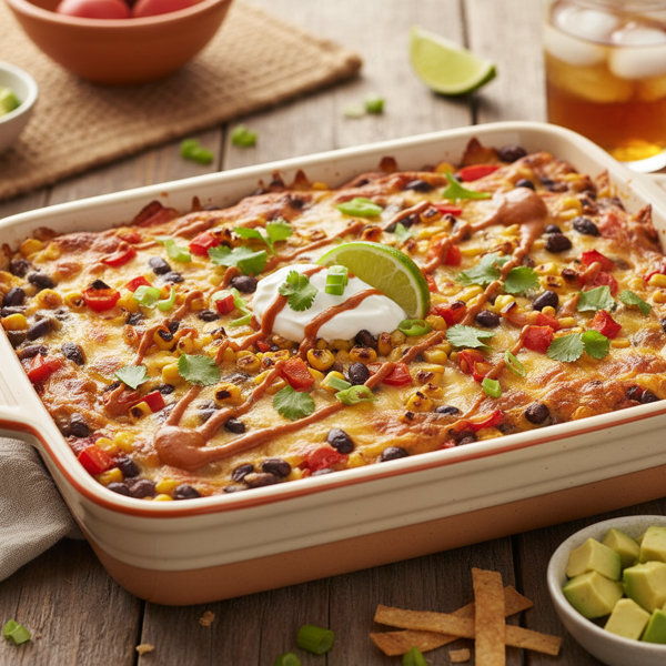 Zesty Southwest Bean & Rice Bake recipe
