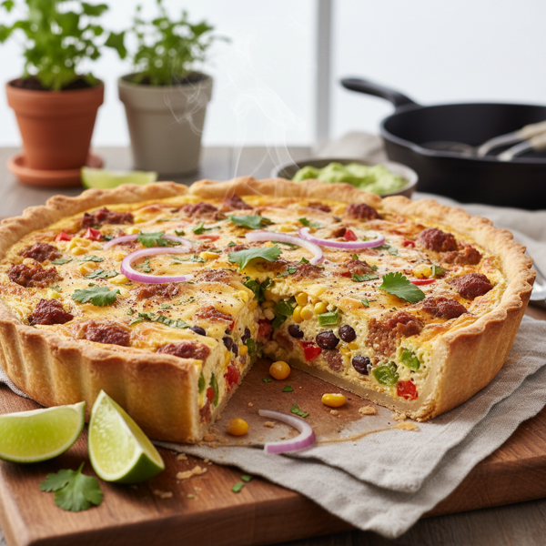 Zesty Southwest Breakfast Quiche recipe