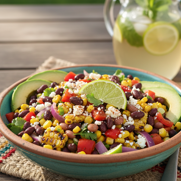 Zesty Southwest Corn & Bean Fiesta Salad recipe