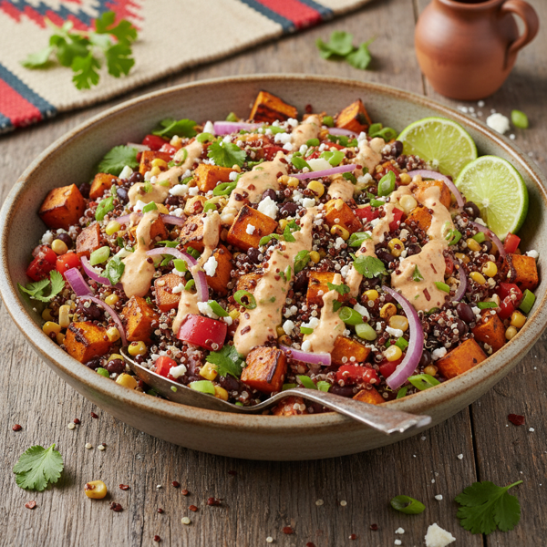 Zesty Southwest Quinoa and Sweet Potato Salad recipe