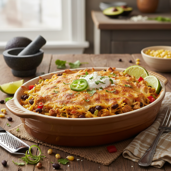 Zesty Southwest Spaghetti Squash Bake recipe