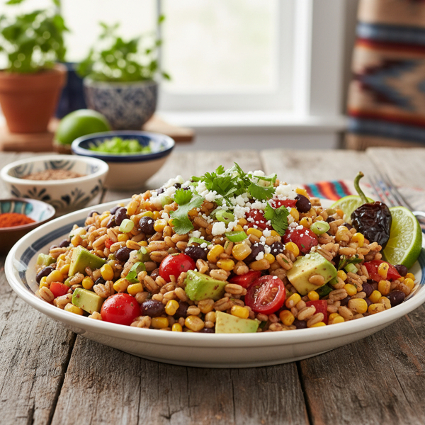Zesty Southwestern Bean & Barley Medley recipe