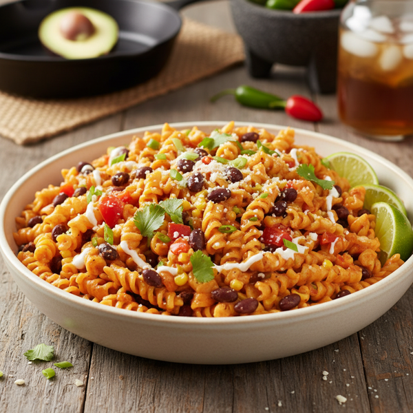 Zesty Southwestern Black Bean Pasta recipe