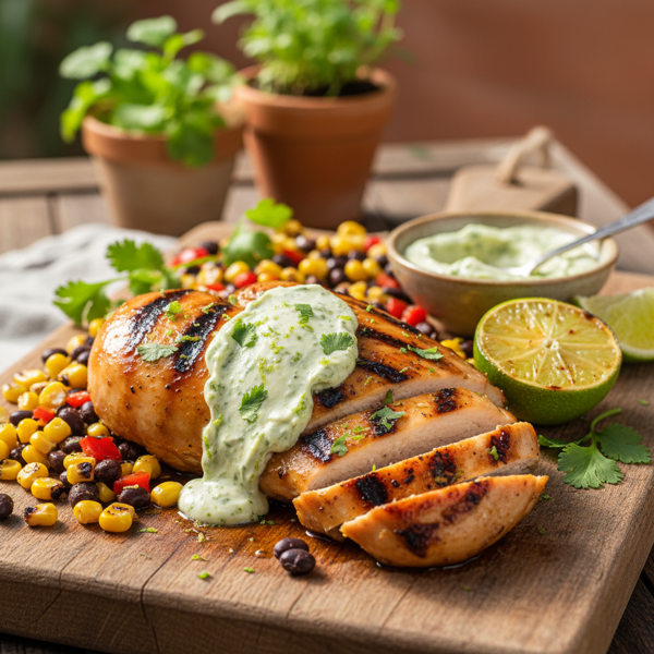 Zesty Southwestern Grilled Chicken with Cilantro Lime Butter recipe