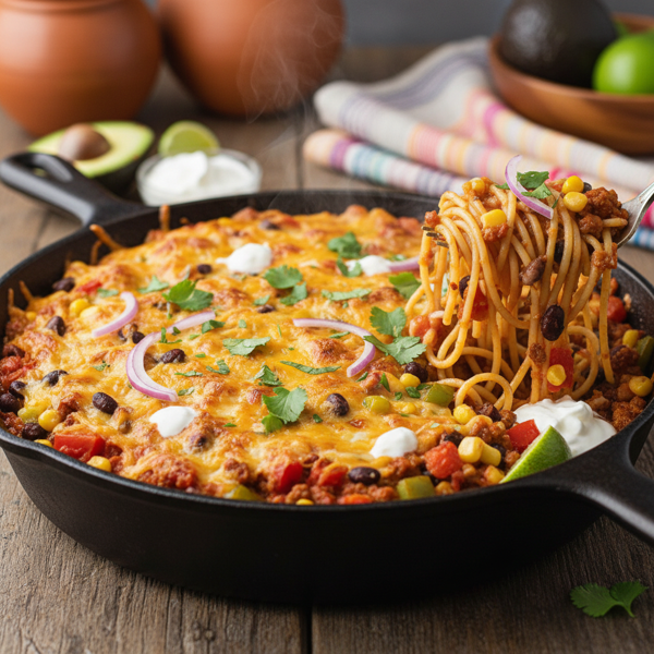 Zesty Southwestern Spaghetti Bake recipe