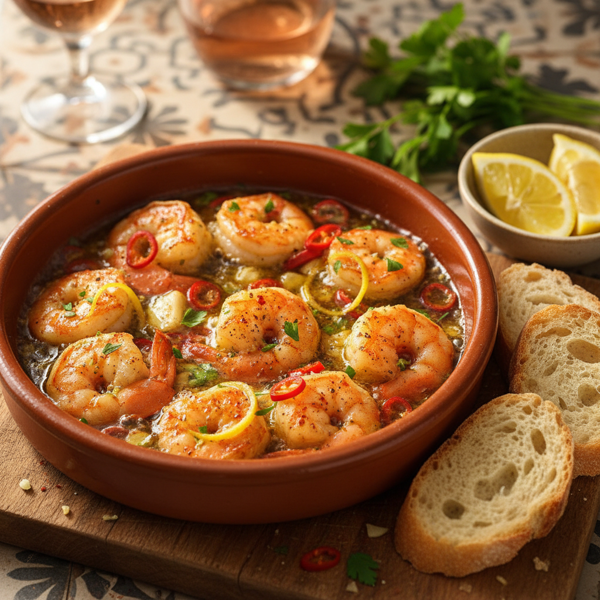 Zesty Spanish Garlic-Infused Shrimp recipe