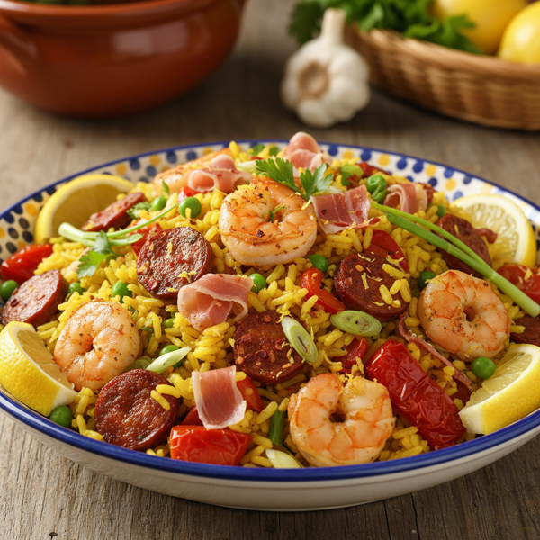 Zesty Spanish Ham Rice Medley recipe