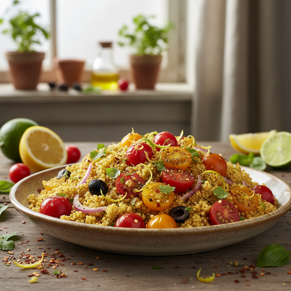 Zesty Spiced Millet with Tomato Medley recipe