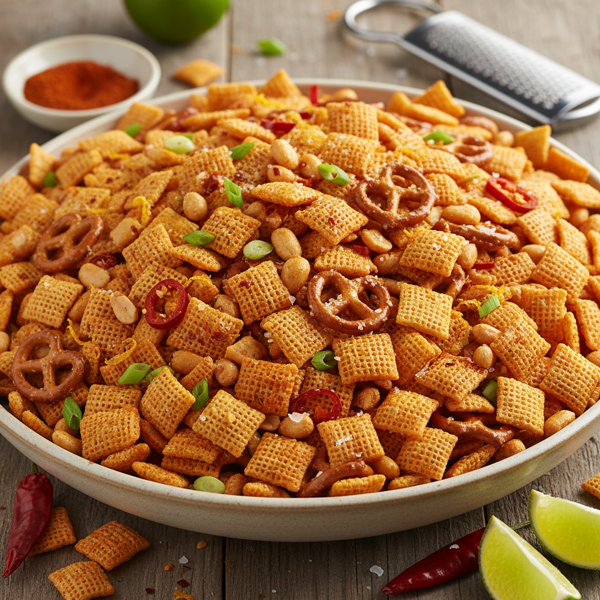 Zesty Spicy Chex Party Mix recipe
