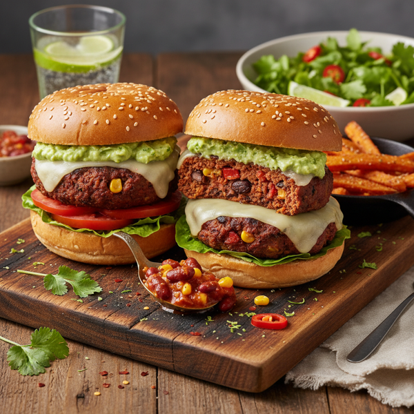 Zesty Spicy Chilli Bean Burgers recipe