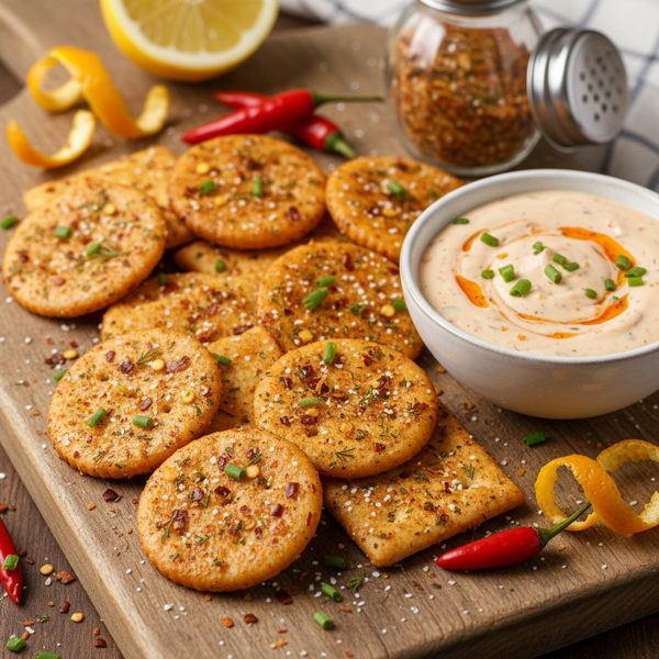 Zesty Spicy Ranch Crackers recipe