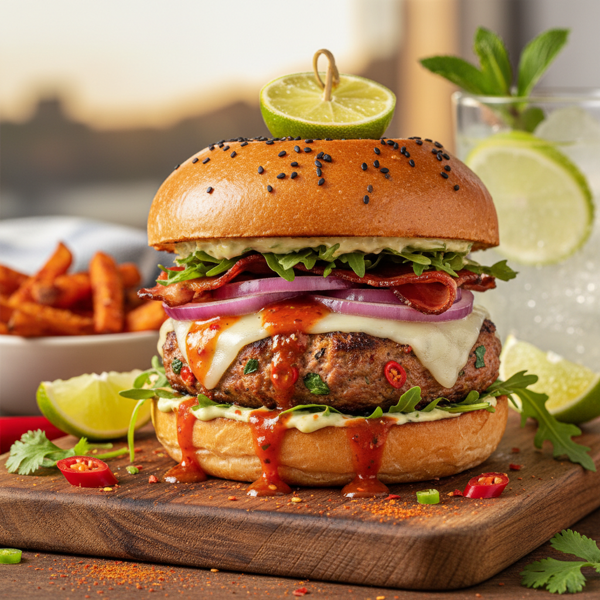 Zesty Spicy Turkey Burger Delight recipe