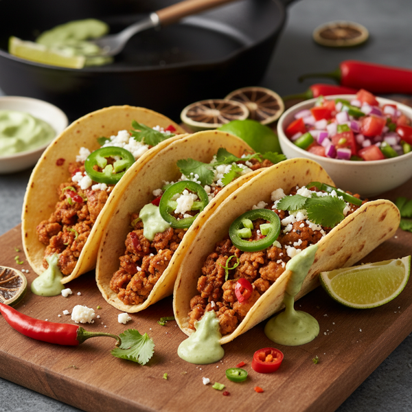 Zesty Spicy Turkey Tacos recipe