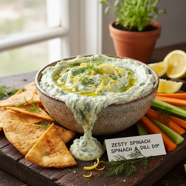 Zesty Spinach and Dill Dip Delight recipe