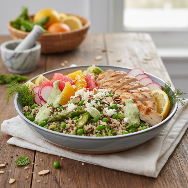 Zesty Spring Quinoa Power Bowl recipe