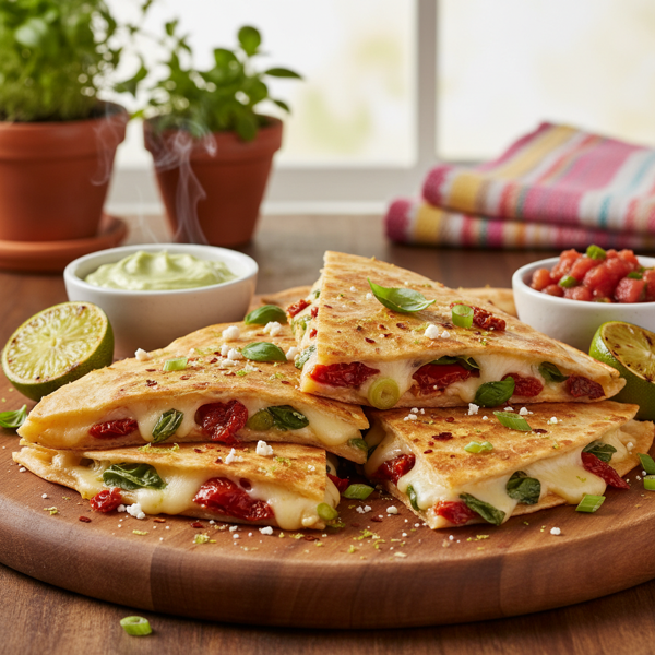 Zesty Sun-Dried Tomato Quesadillas recipe