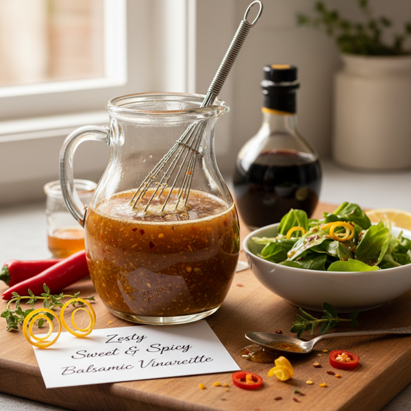 Zesty Sweet & Spicy Balsamic Vinaigrette recipe