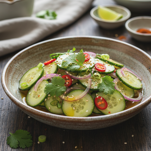 Zesty Sweet & Spicy Cucumber Medley recipe