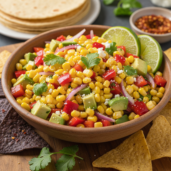 Zesty Sweetcorn and Red Pepper Salsa recipe