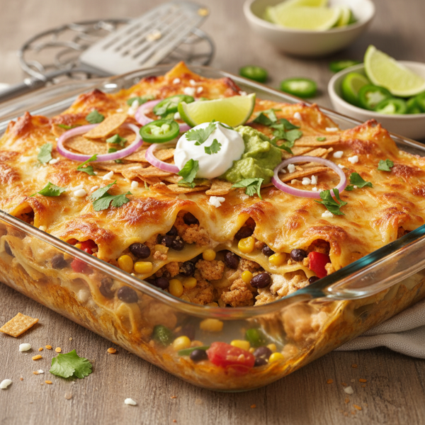 Zesty Taco-Style Chicken Lasagna recipe