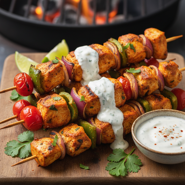 Zesty Tandoori Ranch Chicken Skewers recipe