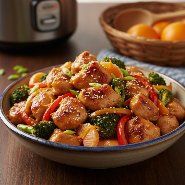 Zesty Tangerine Chicken & Broccoli Stir-Fry recipe