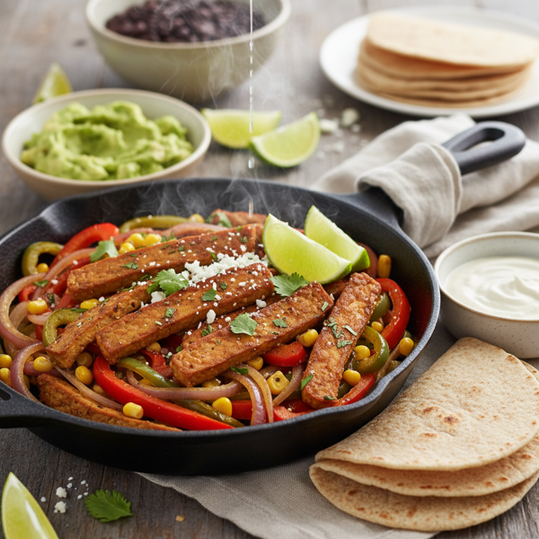 Zesty Tempeh Fajitas Delight recipe