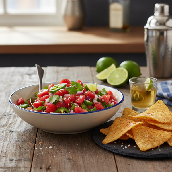 Zesty Tequila-Lime Salsa Fresca recipe