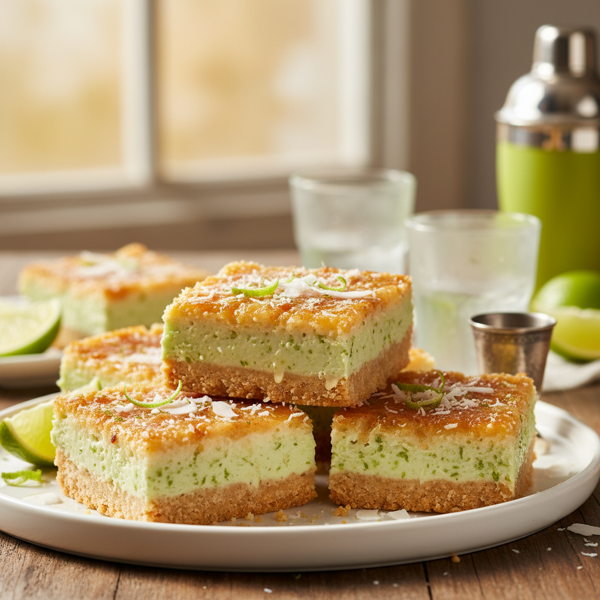 Zesty Tequila Lime Coconut Bliss Bars recipe