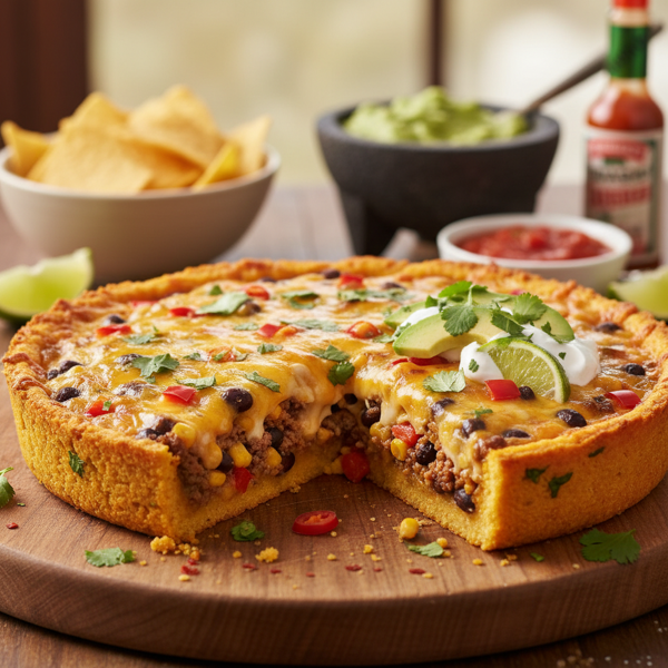 Zesty Tex-Mex Polenta Pie recipe