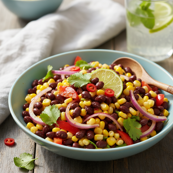 Zesty Thai Black Bean and Corn Salad recipe