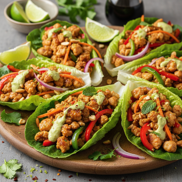 Zesty Thai Chicken Lettuce Wraps recipe