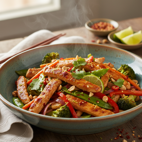 Zesty Thai Chicken Stir-Fry Delight recipe
