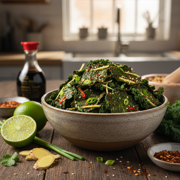 Zesty Thai Ginger Kale Crisps recipe